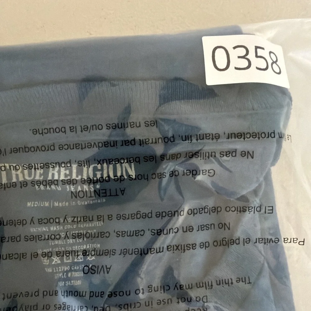 True Religion Mens Teal Blue Bench Graphic T Shirt Size M